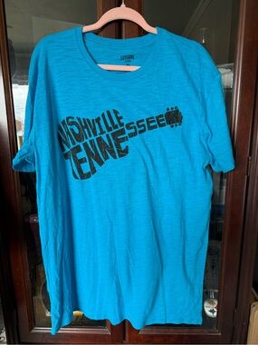 Leisure Crew Men's Short-Sleeve Graphic Tee - Turquoise Nashville